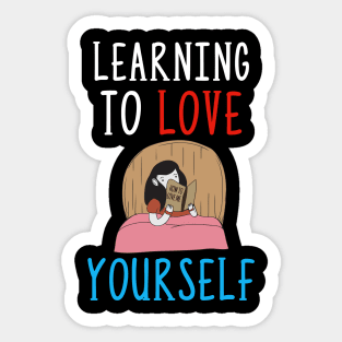 Learning To Love Yourself Self Confidence Sticker